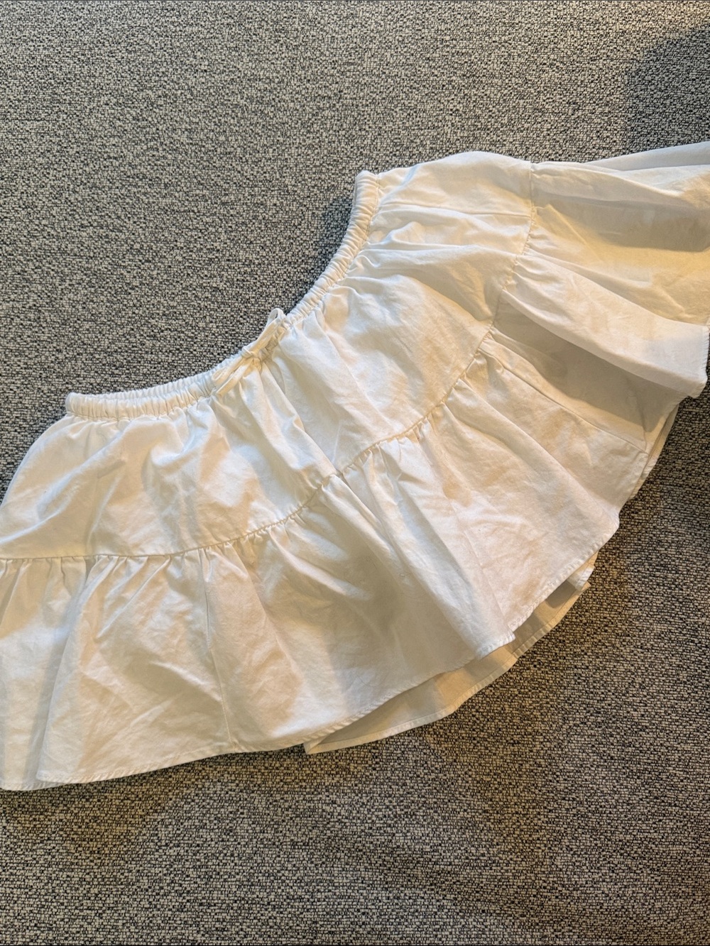 Sunday Best White Tiered Ruffle Mini Skirt